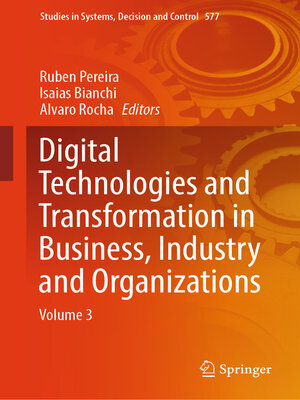 cover image of Digital Technologies and Transformation in Business, Industry and Organizations